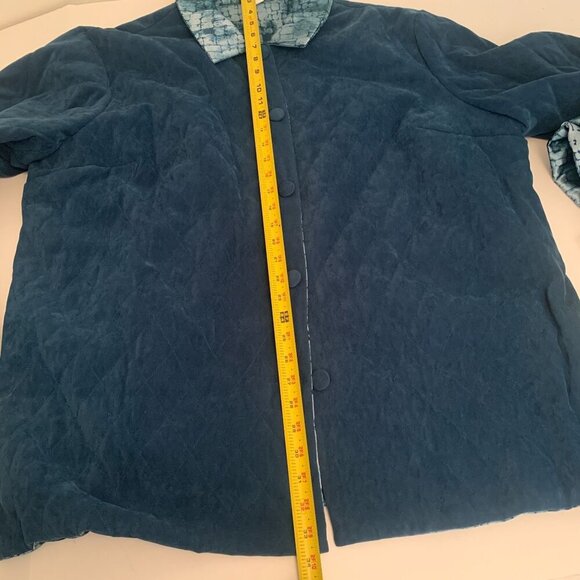 NWT Christine Thomson Modern Quilted Shirt Jacket Dark Teal Plus Size 2X - Picture 12 of 16